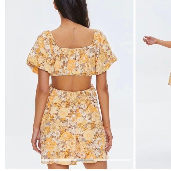 Forever 21 Yellow Floral Dress - Picture 3 of 5